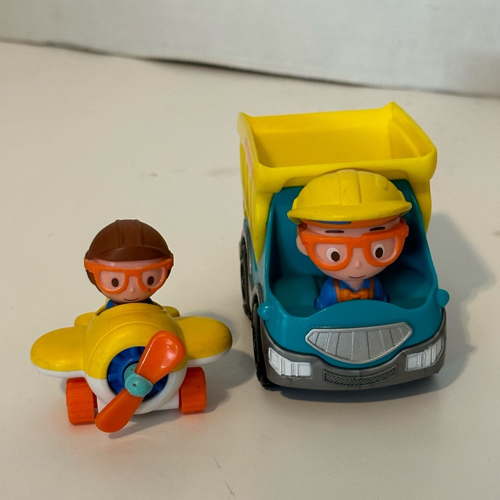 Kideo Blippi Mini Vehicles Dump Truck and Airplane
